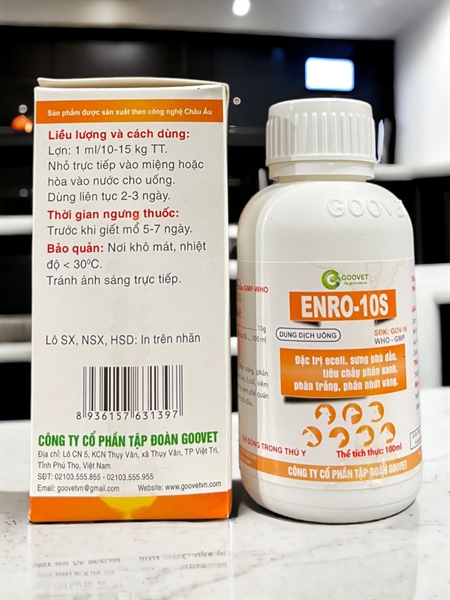 GOOVET ENRO 10S (Heo) 100ml Oral - Lọ 100ml - Ảnh 5