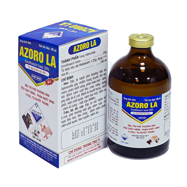 VIAVET AZORO LA 100ml - Enro 20% - Lọ - Ảnh 2
