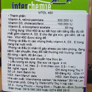 Alternative view of VITOL 450 - AD3E 100ml - chai
