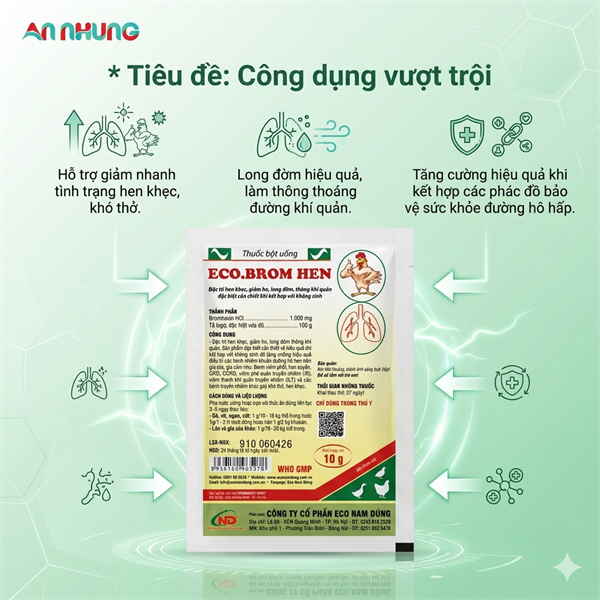ND Eco Brom Hen 10gr - Hộp 50 gói - Ảnh 4