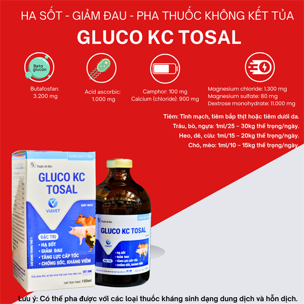 Viavet Gluco kc Tosal - Lọ 20ml - Ảnh 3