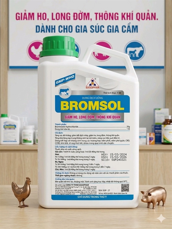 SAGOPHAR BROMSOL 1 Lít - CHAI 1 lít - Ảnh 2
