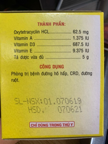 Minh Huy Teramycine 500 Bạc 5gr - Hộp 25 gói - Ảnh 4