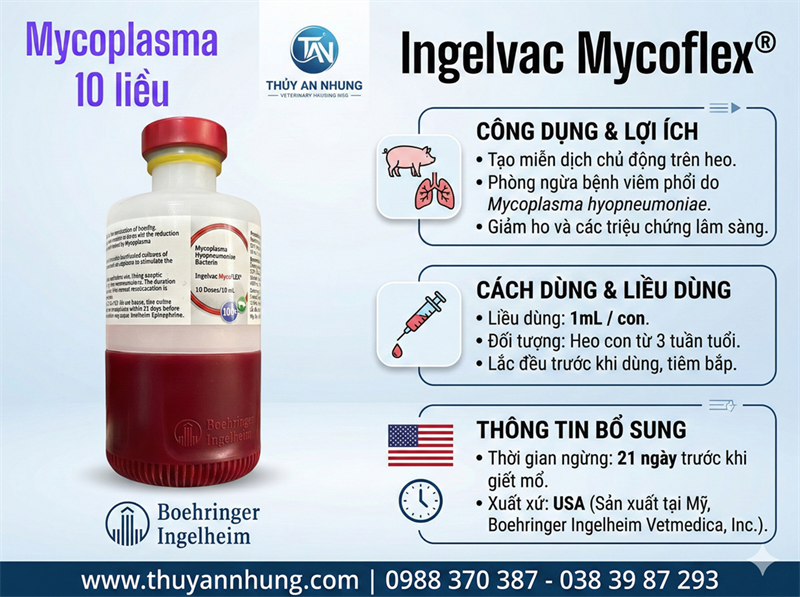 Vaccine Boehringer MYCO - Lọ 50 liều