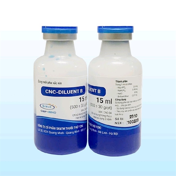 Nước pha vaccine CNC - nước xanh - lọ 100 con