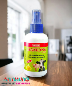 Viavet Damong Spray 100ml (đặc trị nấm da, móng trên Bò,Dê, Cừu, Thỏ) - Lọ