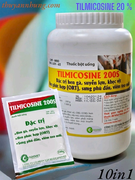 GOOVET TILMICOSINE 200S 1kg - Lon 10in1 - Ảnh 2