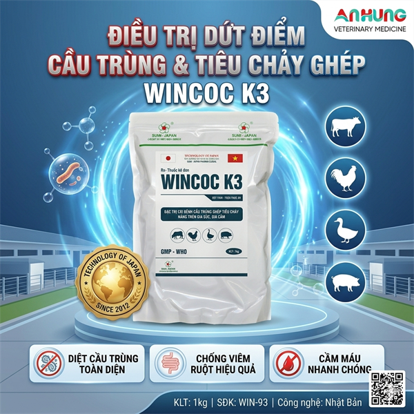 SUMI WINCOC K3 - ANTICOC- 1kg (10in1) - Gói 10in1 - Ảnh 4
