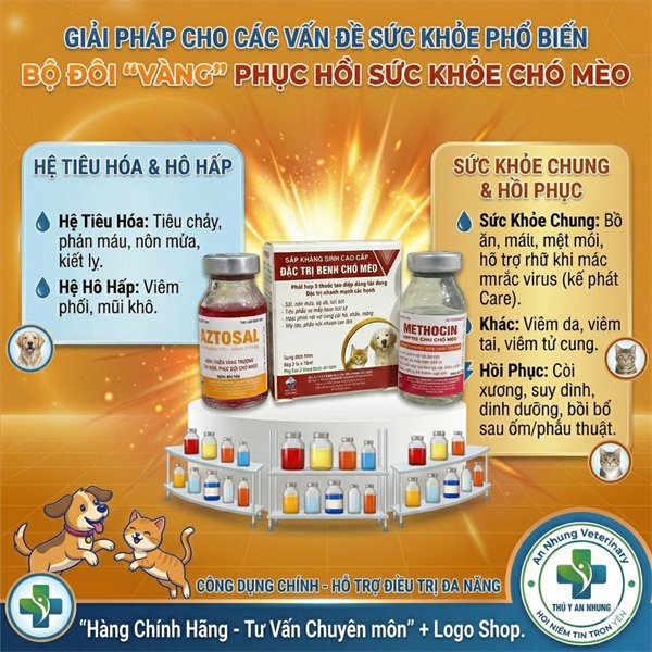 VIAVET Kháng sinh Chó, Mèo cao cấp - Cặp
