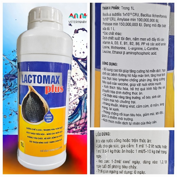AGRIVIET LACTO MAX PLUS - Men tỏi Chịu kháng sinh 1 lít - Can - Ảnh 5