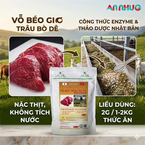 SUMI VỖ BÉO TRÂU BÒ DÊ 1kg - Gói 10in1 - Ảnh 5