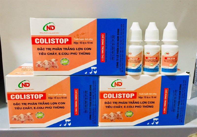ND ColiStop Oral 10ml - Đặc trị phân trắng lợn con - Hộp 15 lọ