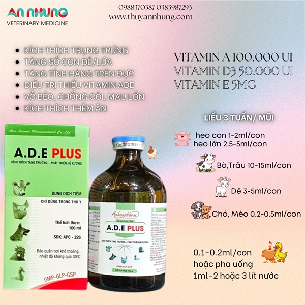 Á CHÂU ADE PLUS - AD3E - lọ 100ml