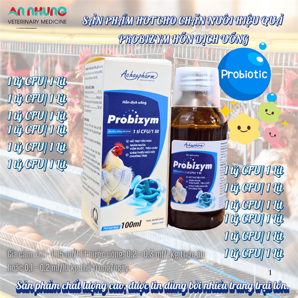 Á châu PROBIZYM 100ml - Men tiêu hóa cao cấp 1 tỷ lợi khuẩn (dạng nước) - CHAI 100ML - Ảnh 2