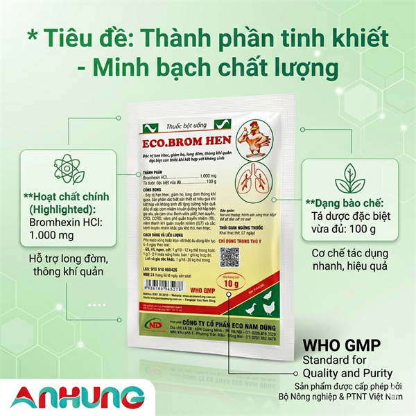 ND Eco Brom Hen 10gr - Hộp 50 gói - Ảnh 3