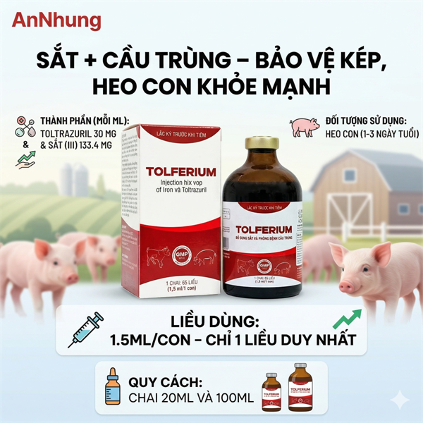 Agri Toltracox iron - sắt cầu trùng 20ml - Chai 20ml - Ảnh 3
