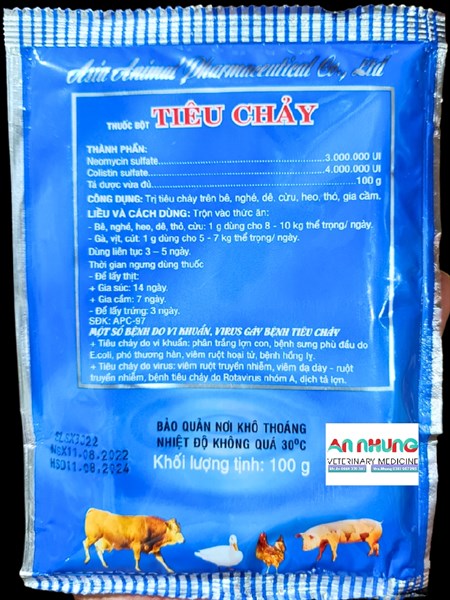 Á Châu Tiêu Chảy Heo 100gr - Gói 100gr - Ảnh 2
