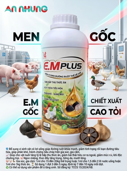 VIBO E.M PLUS - Men vi sinh đường ruột thế hệ mới - 1 lit - Chai 1 Lít - Ảnh 4