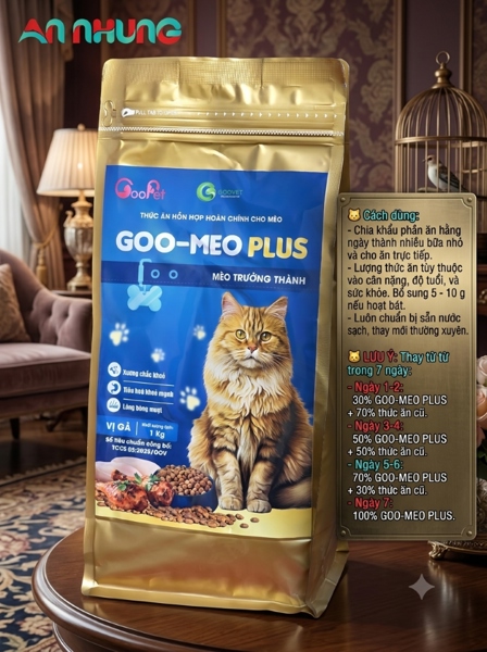 GOOVET MEO (VÀNG) 1 KG - VỊ GÀ - gói - Ảnh 4