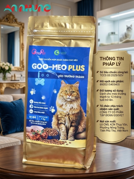 GOOVET MEO (VÀNG) 1 KG - VỊ GÀ - gói - Ảnh 3