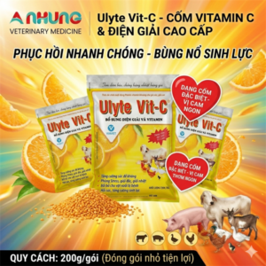 Viavet Ulyte Vit C (Gói 200g) - Cốm Hòa Tan - Giải Nhiệt, Chống Stress Cho Gia Súc, Gia Cầm. - Thùng 80 gói