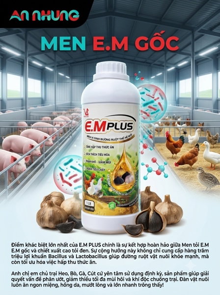 VIBO E.M PLUS - Men vi sinh đường ruột thế hệ mới - 1 lit - Chai 1 Lít - Ảnh 5
