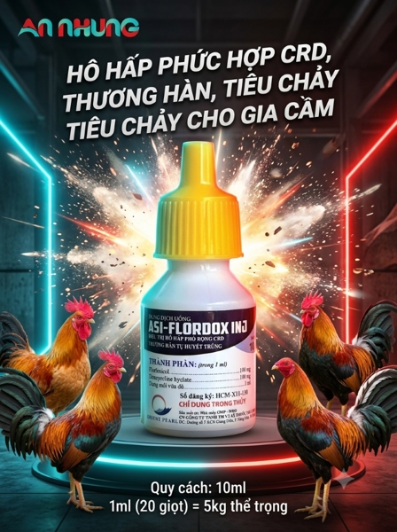NPD Flordox Oral 10ml - Hen khẹc, Thương hàn, Tụ huyết trùng - Hộp 10 lọ - Ảnh 5