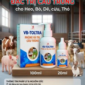 VB TOLTRA (CẦU TRÙNG Heo, Thỏ, Dê, Bò) - CHAI 100ML